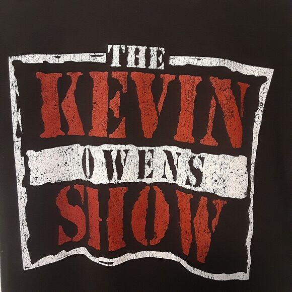 WWE Authentic Wear The Kevin Owens Show Adult Mens S Black Short Sleeve T Shirt - Picture 1 of 7